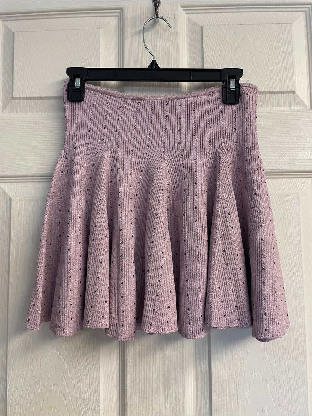 Tea Short Rhinestone Knit Skirt - Picture 5 of 6